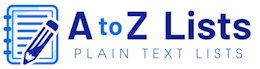 A to Z Lists